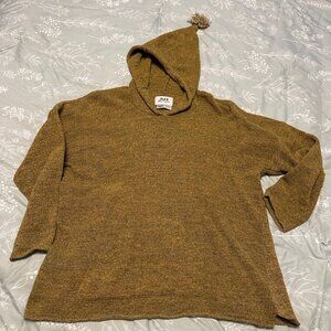 Vintage 90s FLAX by Jeanne Engelhart Cotton Hoodie Lagenlook M-L